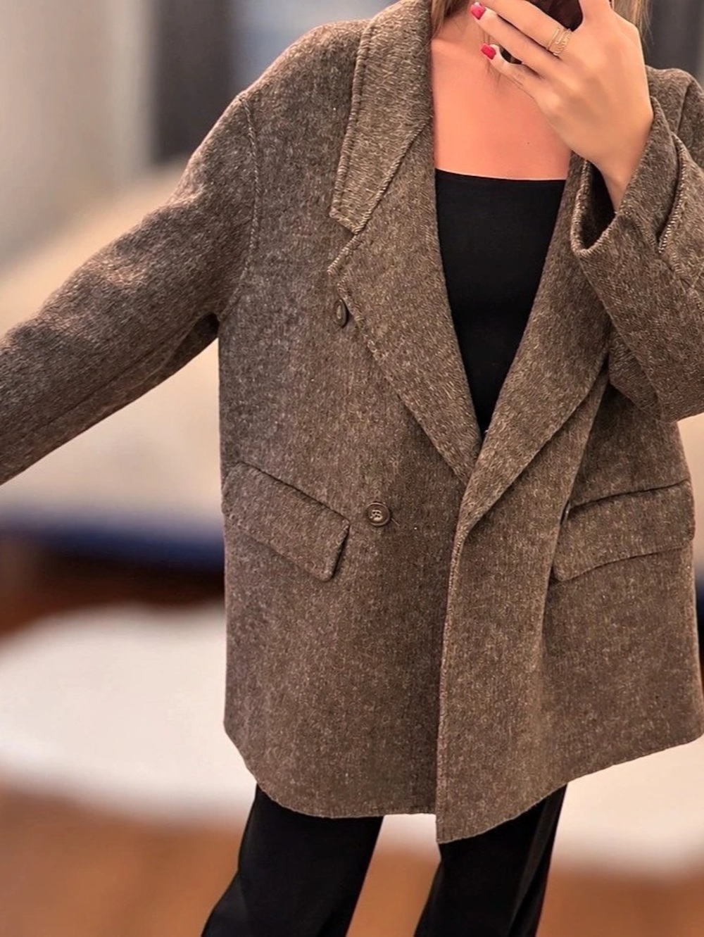 Brown Blazer Coat New